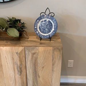 Vintage Ravensdale Pottery Blue &White Plate